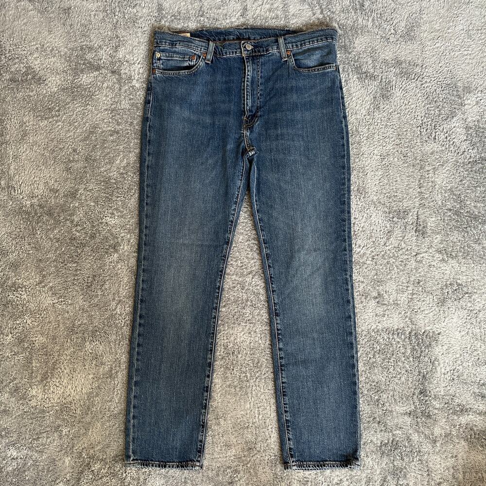 Levi's 511 Premium Medium Wash Blue WaterLess Slim Fit Denim Jeans Mens Sz 38x32